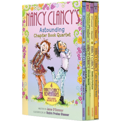 Fancy Nancy - Nancy Clancy's Astounding Chapter Book Quartet 漂亮的南希4册 初级章节桥梁书 英文原版进口儿童图书