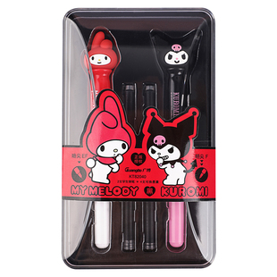 广博三丽鸥萌粒钢笔小学生钢笔学生专用三年级可换墨囊硬笔书法专用笔EF明尖练字礼盒库洛米套装大耳狗Sanrio