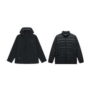 特步火烬薪传三合一保暖外套男秋冬新款保暖羽绒风衣976429660462