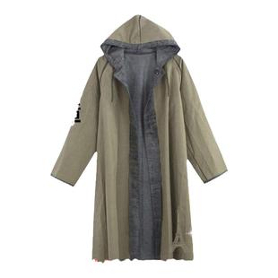 正品抗洪抢险帆布大褂橡胶雨衣87老式耐酸碱带袖长款劳保连体雨衣