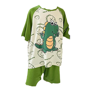 儿童夏装睡衣短袖短裤冰丝莫代尔凉爽薄款卡通男女童空调家居服夏