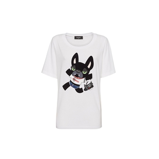 DSQUARED2/D2次方  女士休闲印花短袖T恤
