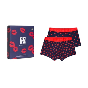 【情人节礼盒】Happy Socks男士内裤送礼节日创意男友平角裤衩