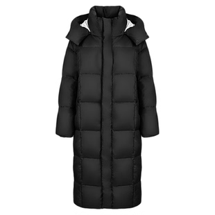 AIMISS爱美斯官方90白鸭绒长款羽绒服立领连帽加厚羽绒服冬季女款