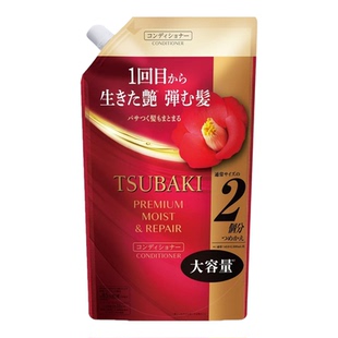 TSUBAKI PremiumMoist零秒沙龙头发修护保湿护发素600ml补充装 版