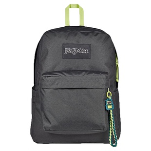 Jansport26年新款酷帅荧光绿质感灰撞色大学生书包大容量双肩包
