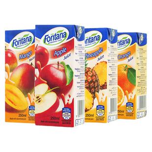 塞浦路斯fontana芳塔娜橙汁菠萝汁1L芬特乐苹果汁橙C美式果汁饮料