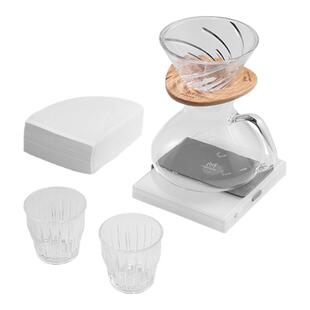 MUVNA慕威纳 手冲咖啡套装V60滤杯莹盏分享壶滤纸电子秤咖啡杯