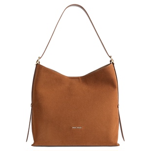 百家好麂皮托特包女2026新款高级感复古时尚百搭大容量通勤斜挎包