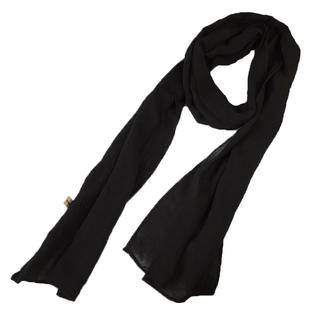 细窄长条棉麻围巾女秋冬薄日系时尚纯色百搭叠穿装饰护颈围脖丝巾