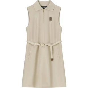 TeenieWeenie小熊奥莱女装连衣裙夏季翻领日常通勤感气质无袖裙子