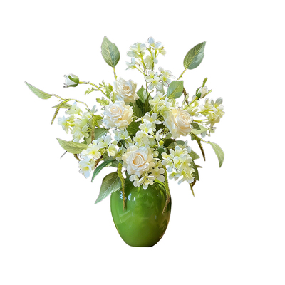 冰裂纹陶瓷花瓶轻奢高级感摆件