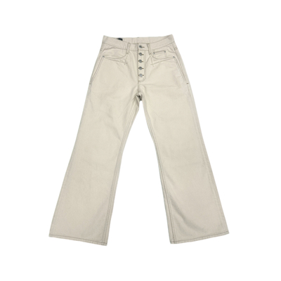 [骨白棉籽壳原牛]13.5oz五连扣646微喇直白牛仔裤PoorlandDN1123