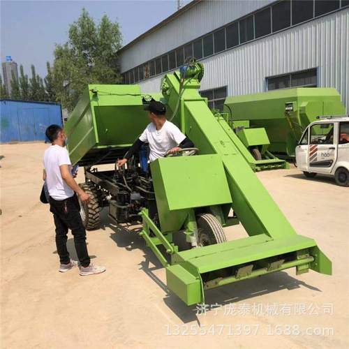 新型养殖场清粪车 柴油动力牛场清粪车 庞泰干湿粪便铲粪车