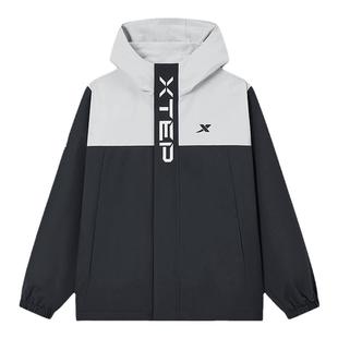 特步童装儿童厚外套男童冬季新款加绒户外防风摇粒绒保暖风衣冬装