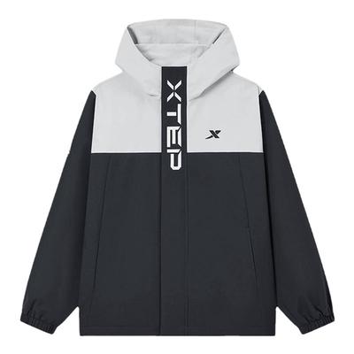 特步童装儿童厚外套男童冬季新款加绒户外防风摇粒绒保暖风衣冬装