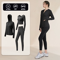 Черный лонгслив, куртка, комплект, 3 предмета