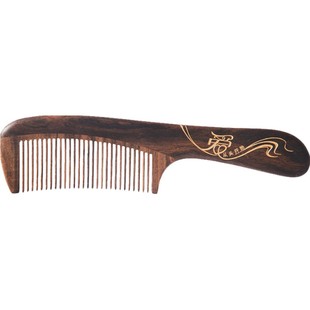 谭木匠正品礼盒漆艺天然木梳子关爱女士长发专用按摩梳定制