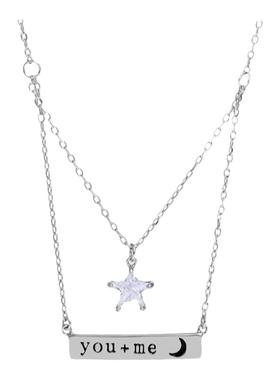 sundyhoney纯银吊坠女五角星项链