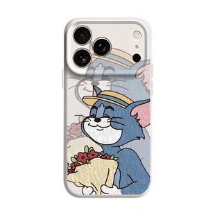 汤姆玛丽猫适用苹果17手机壳iPhone16promax磁吸15新款14情侣款13mini猫和老鼠12小众11高级感液态硅胶男女套