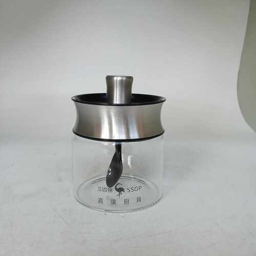 溢价-SSGP三四钢调料罐 240ml 带盖带勺 在