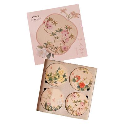 南京博物馆文创艺术柳花如梦陶瓷杯垫隔热餐垫国风礼物南京伴手礼