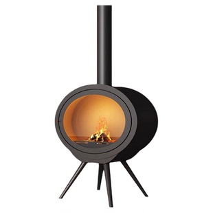 高端壁炉私人定制别墅艺术吊装壁炉农村楼房柴火取暖炉挂炉室内