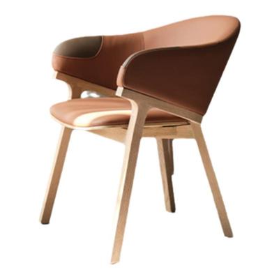 MountainLiving头层牛皮橡木餐椅