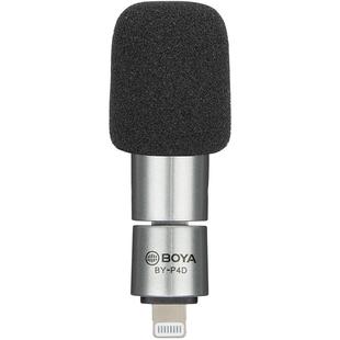 BOYA博雅P4迷你便携手机电容麦克风全向型相机K歌直播直插式话筒