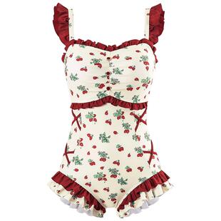 agliondy大码泳衣女泡温泉显瘦微胖女孩遮肉2026年新款胖mm连体