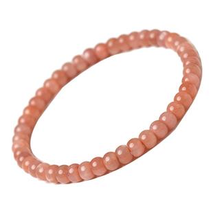 太阳石手串女男金草莓晶散珠橙日光石珠子串珠金沙猫眼石盘珠手链