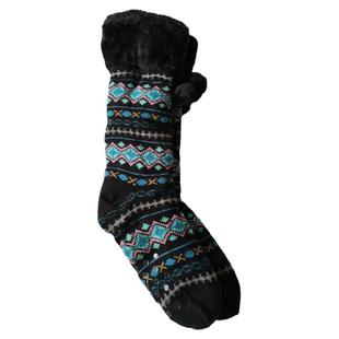 外贸出口美国订单双层毛线羊毛绒地板鞋靴子保暖特厚卡通中筒袜子