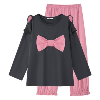 睡衣女春秋长袖可爱印花