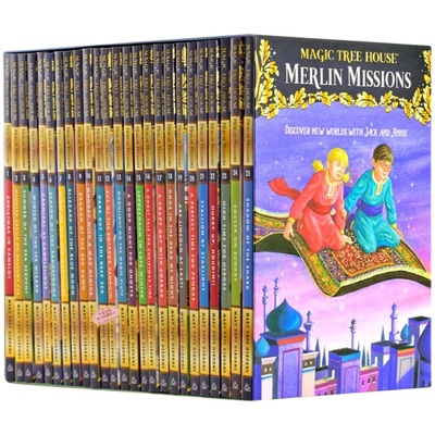 神奇树屋第二季英文原版 Merlin Missions 梅林的任务 The Magic Tree House 1-25册 原29-53 小初文学桥梁书阅读【中商原版?