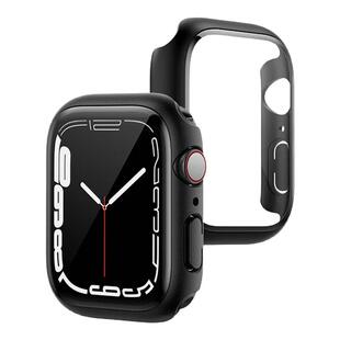 适用applewatchS11防水半包保护壳s10苹果手表壳S9/S8钢化膜壳膜一体秒变ultra3全包防尘防摔保护套iwatchse3
