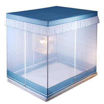 防尘不锈钢拉链蚊帐三开门