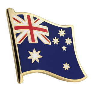 珐琅工艺澳大利亚国旗徽章世界各国旗帜胸针蝴蝶扣订制金属襟章
