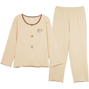 德绒睡衣女秋冬季新款磨毛保暖长袖可外穿家居服女款薄绒大码套装