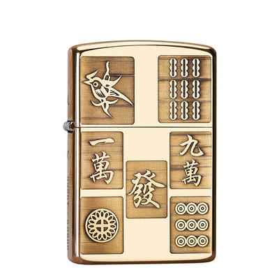 煤油打火机ZORRO新款原铜麻将