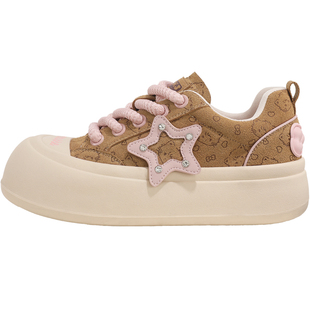 TTKJ大头鞋女mikko联名胖星鞋高颜值厚底鞋压印休闲运动增高鞋子