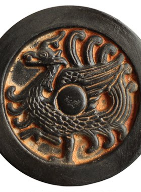 汉代四神瓦当仿古陶器摆件拓片