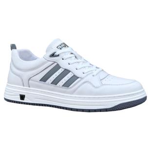 2025新款夏季潮流时尚百搭圆头运动休闲全真皮小白鞋高级感板鞋子