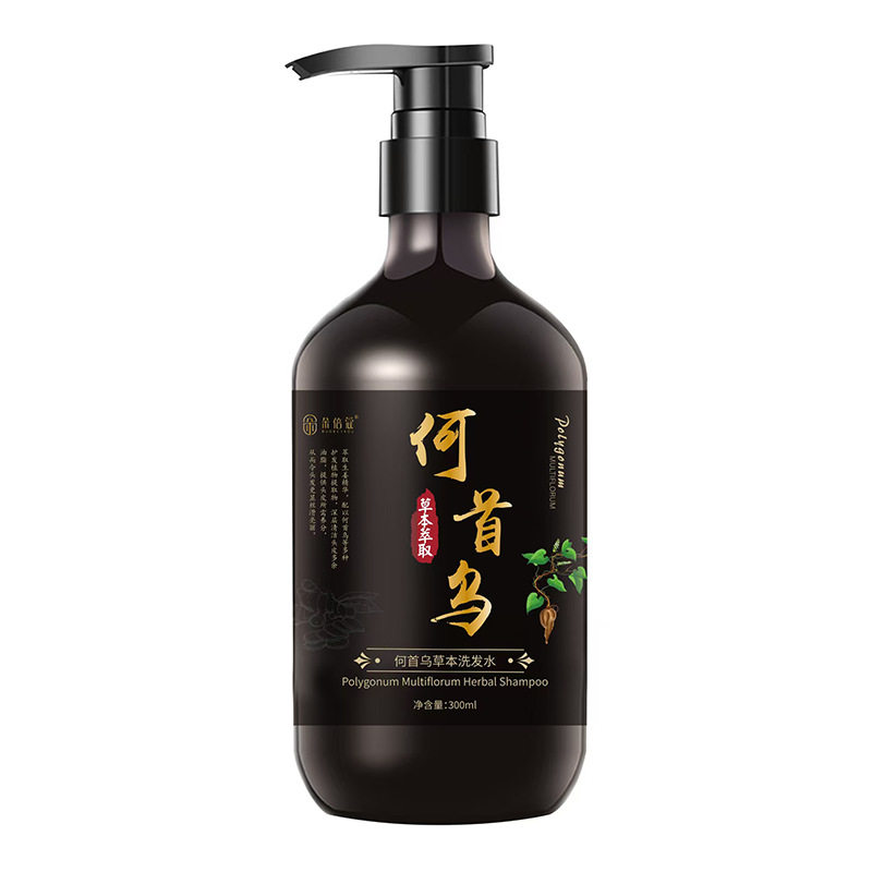 草本纯天然植物洗发水滋养护黑发治根变乌专用何首乌纯中药洗发膏