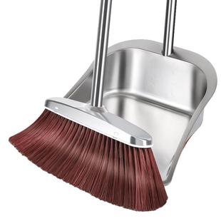 加厚不锈钢扫把家用单个铁簸箕垃圾斗套装组合捎把笤帚扫帚室内铲