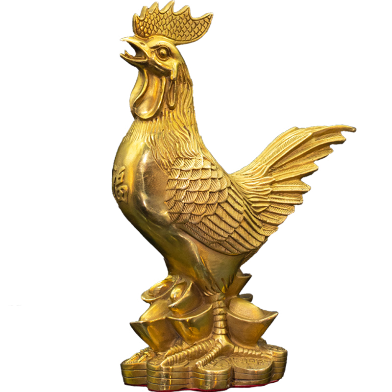 金雞擺件生財(cái)吉祥物發(fā)財(cái)大銅公雞生肖雞家居玄關(guān)客廳臥室床頭報喜