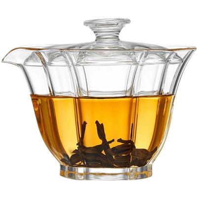 绿昌明玻璃盖碗耐高温泡茶茶具