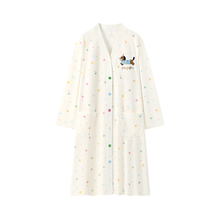 月子服待产裙纯棉全棉吸汗春夏季医院产后孕妇睡衣哺乳家居服睡裙