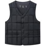 雅鹿羽绒马甲男内穿加厚中老年贴身保暖鸭绒背心加大爸爸马夹坎肩