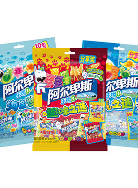 【百补】阿尔卑斯乐嚼Q萌橡皮啫喱糖混合水果汁夹心软糖新年零食