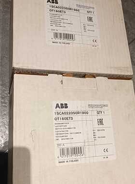 议价--全新进口ABB隔离开关 OT160ET3，原装正品，附件说明